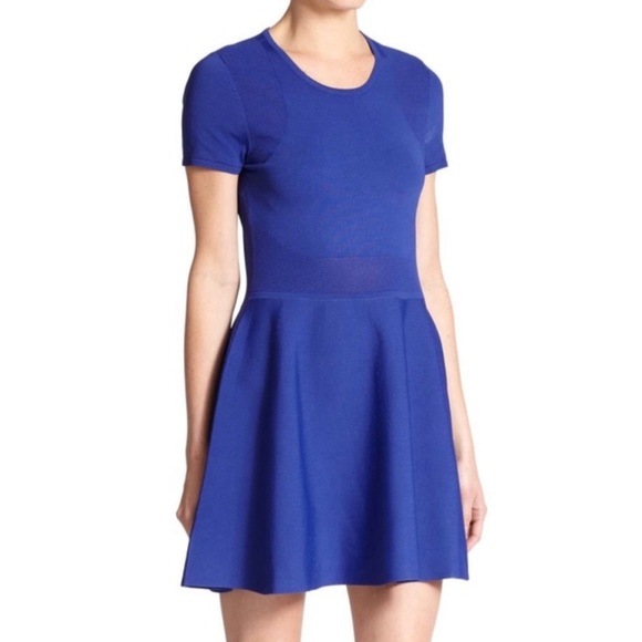 Parker | Trace Knit Fit and Flare Mini Dress XS - Picture 2 of 8